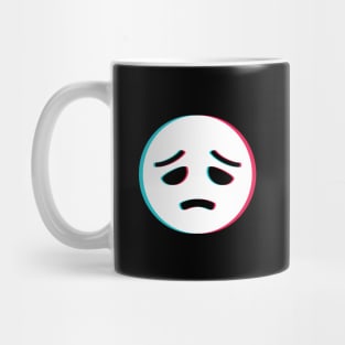 TikTok sad depressed emoji smiley White Mug